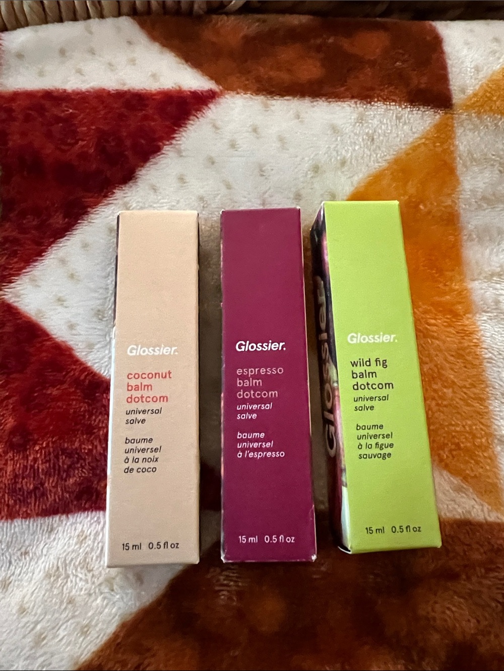 Glossier Balm Dotcom Trio - Coconut, Espresso, Wild Fig (Assorted Colors)